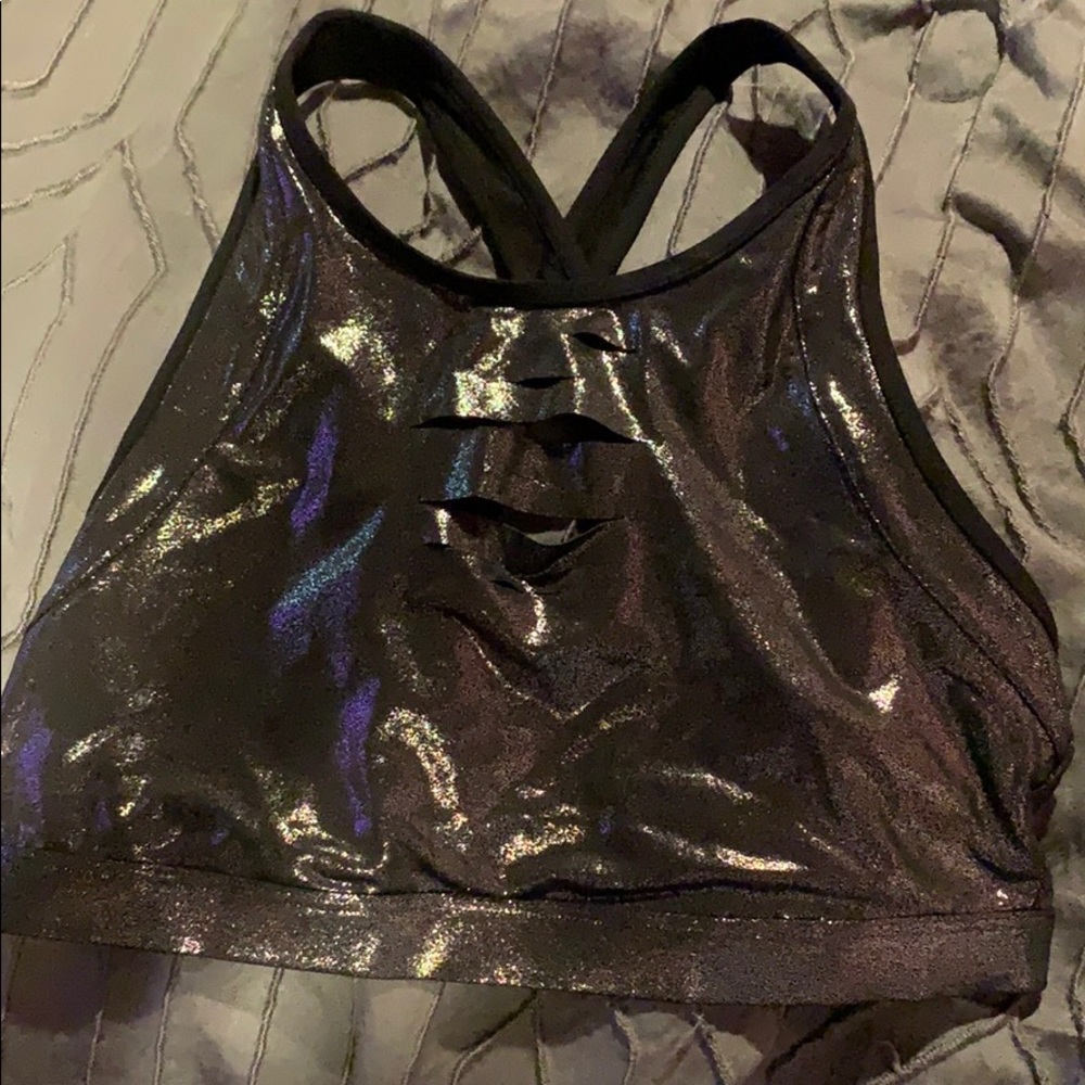 Pink sports bra